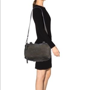 Givenchy Pandora Medium grey army leather